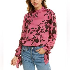 Equipment Femme Long Sleeve Floral Print Blouse Avelaine